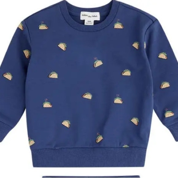 3&4Y Miles the Label Taco Print Sweatshirt & Shorts Set - Picture 8 of 8